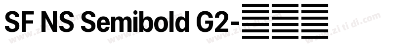 SF NS Semibold G2字体转换